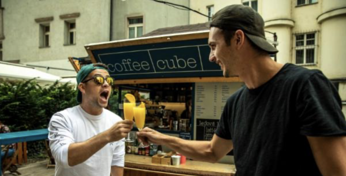 friends at coffee cube